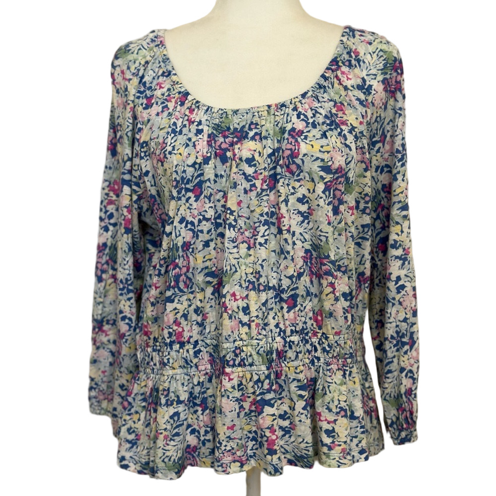 Wonderly Watercolor Floral Print Women's Top NWT